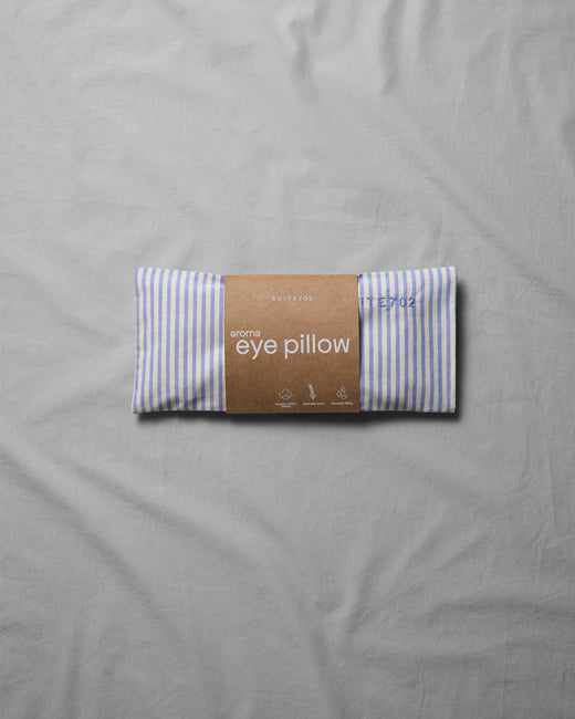 Aroma Eye Pillow Stripe Blue Ecru