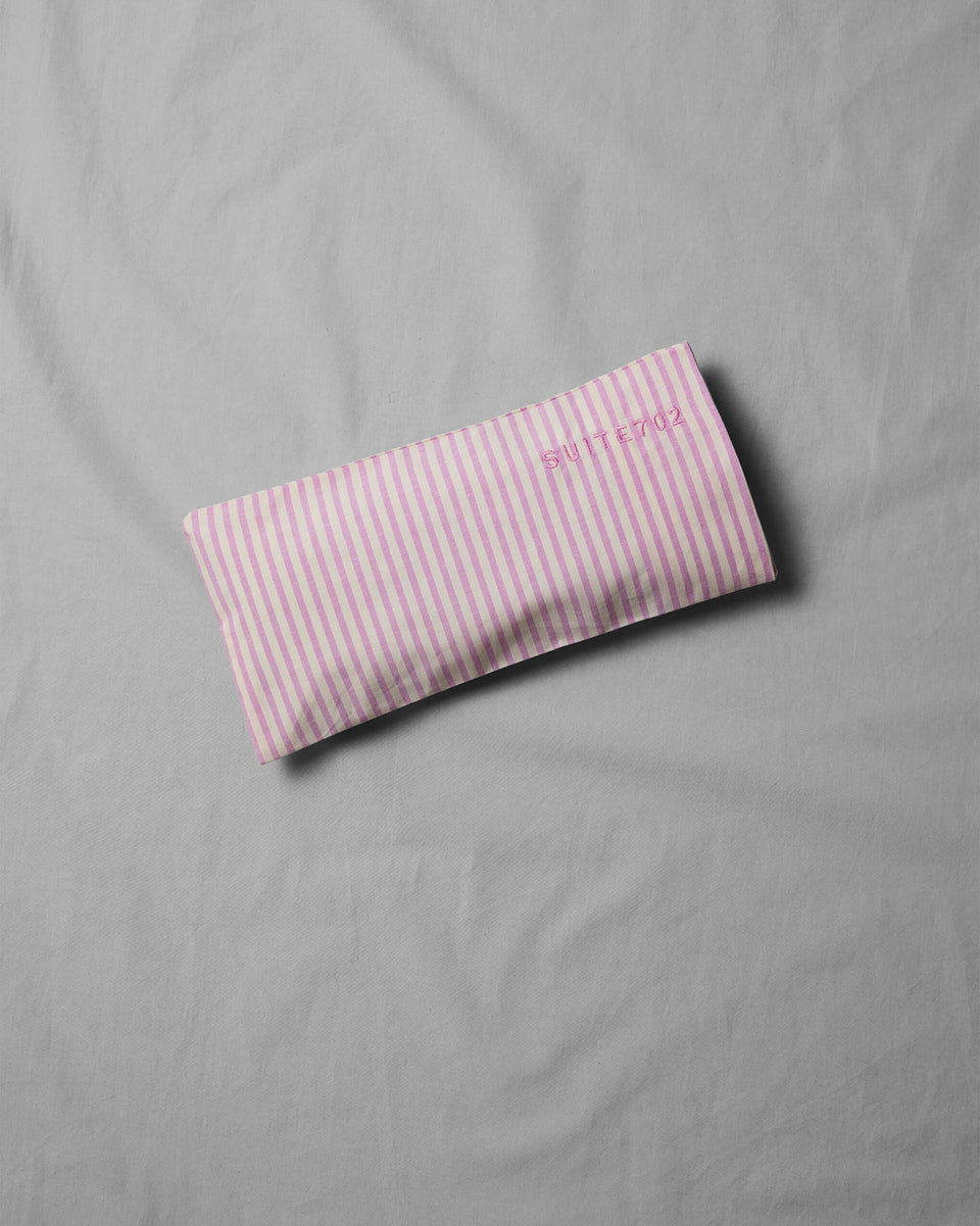 Aroma Eye Pillow Stripe Pink Ecru