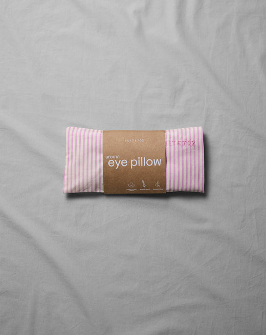 Aroma Eye Pillow Stripe Pink Ecru