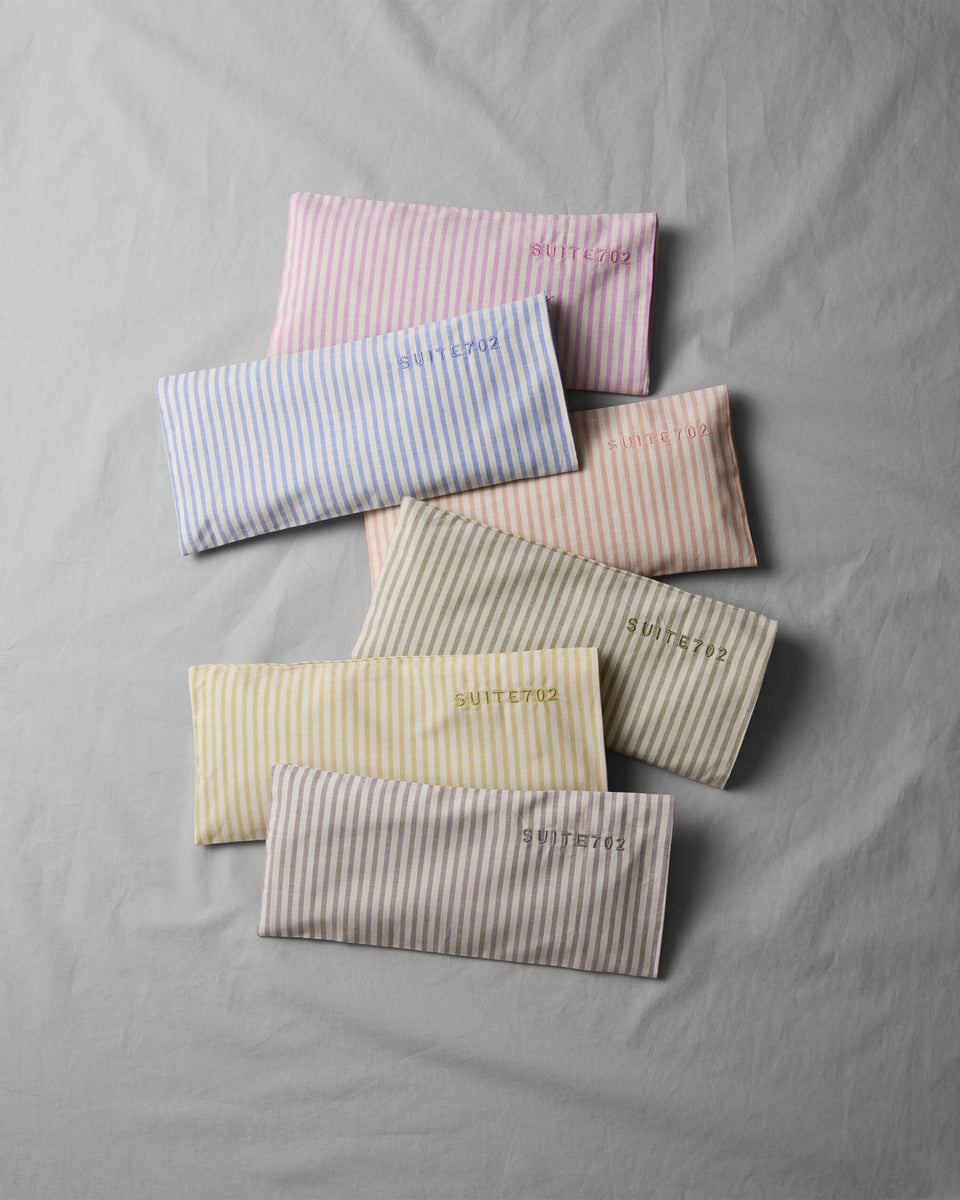 Aroma Eye Pillow Stripe Peach Ecru