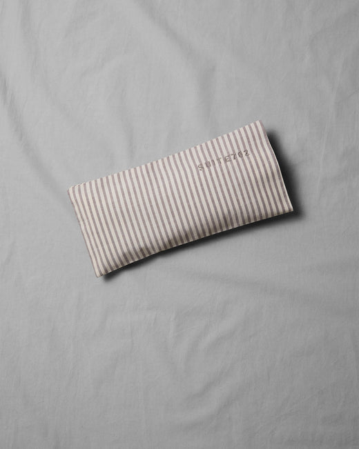 Aroma Eye Pillow Stripe Brown Ecru