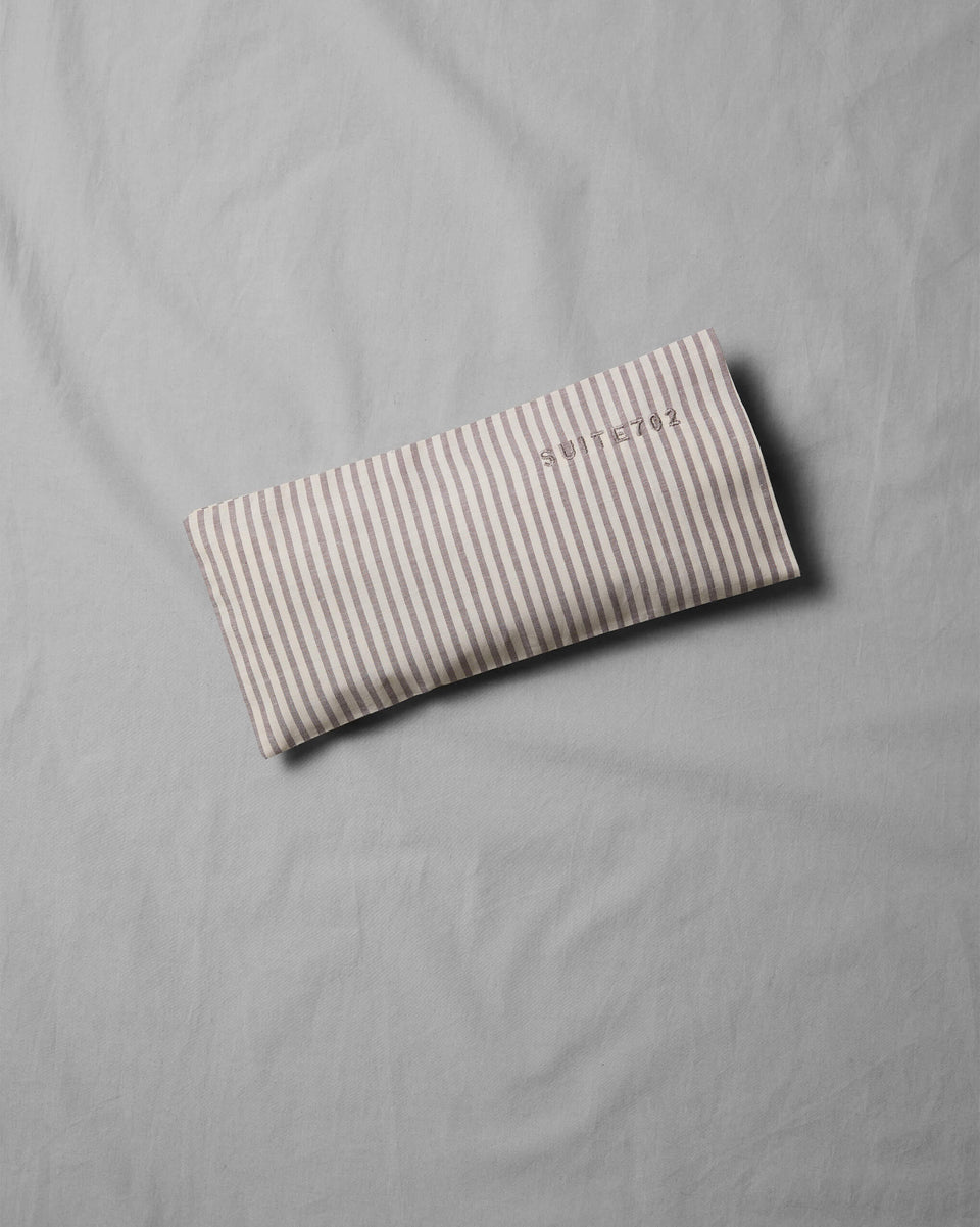 Aroma Eye Pillow Stripe Brown Ecru