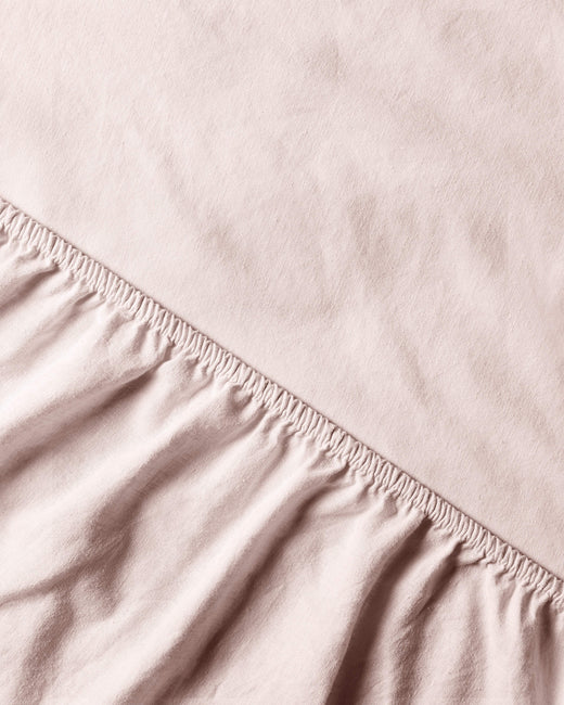 Fitted sheet linen Blush