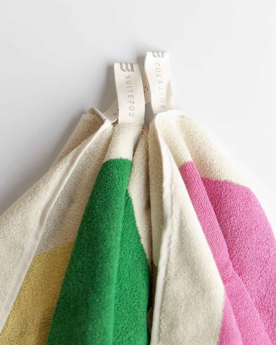 Bath towel Pink Green