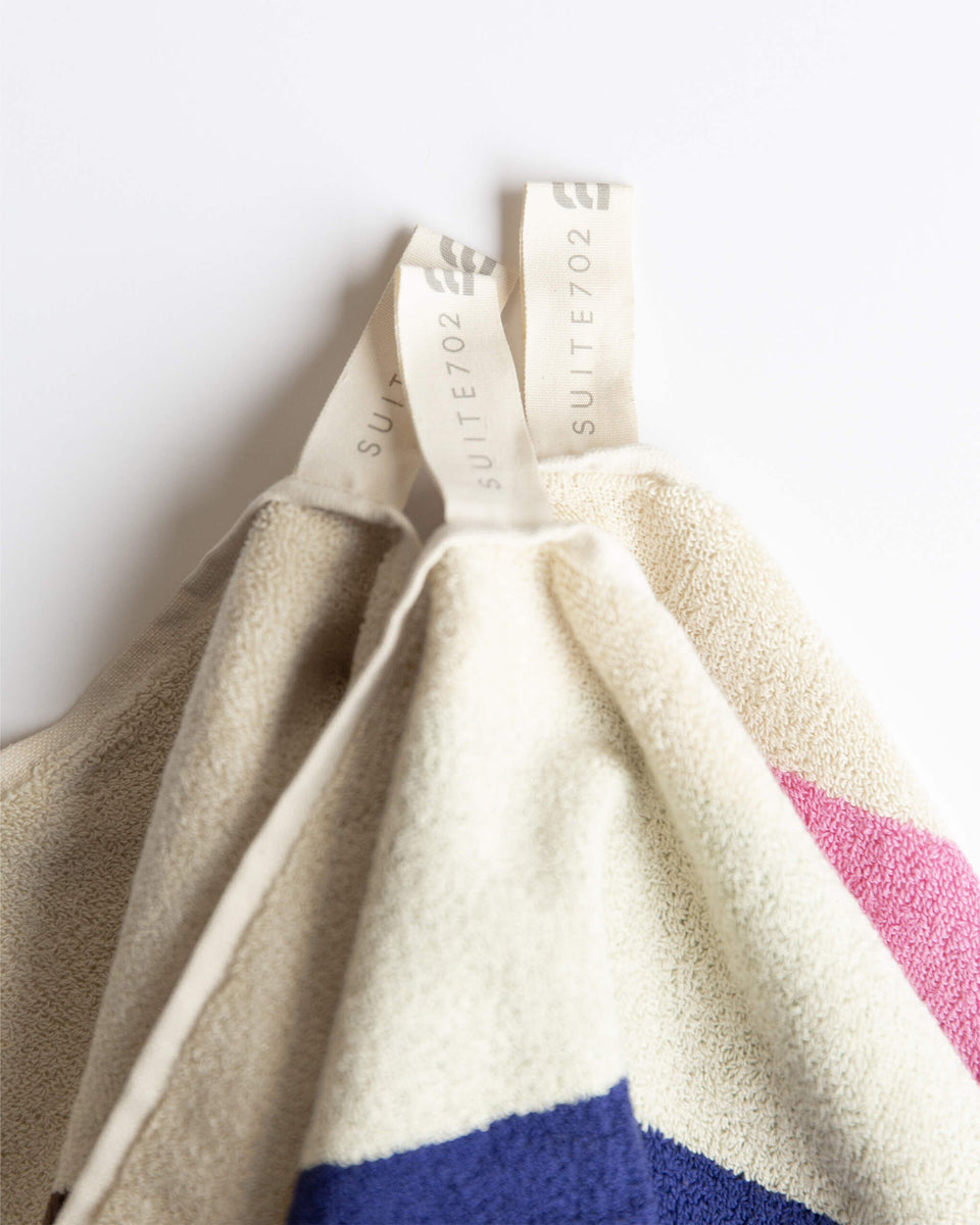 Bath towel Royal Blue Peach