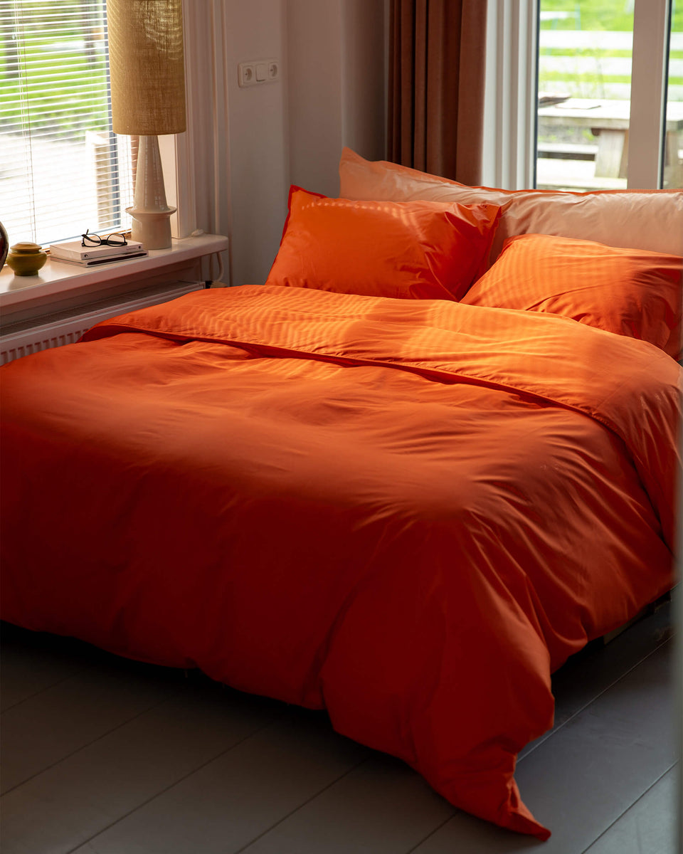 Housse de couette Coton Coquelicot Orange