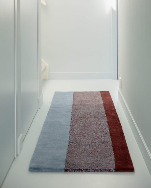 Vloerkleed Wol Verticaal Sky Blue Bordeaux