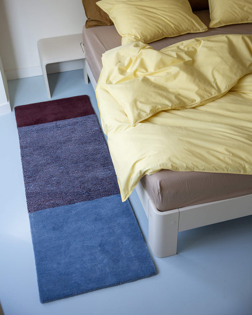 Vloerkleed Wol Horizontaal Sky Blue Bordeaux