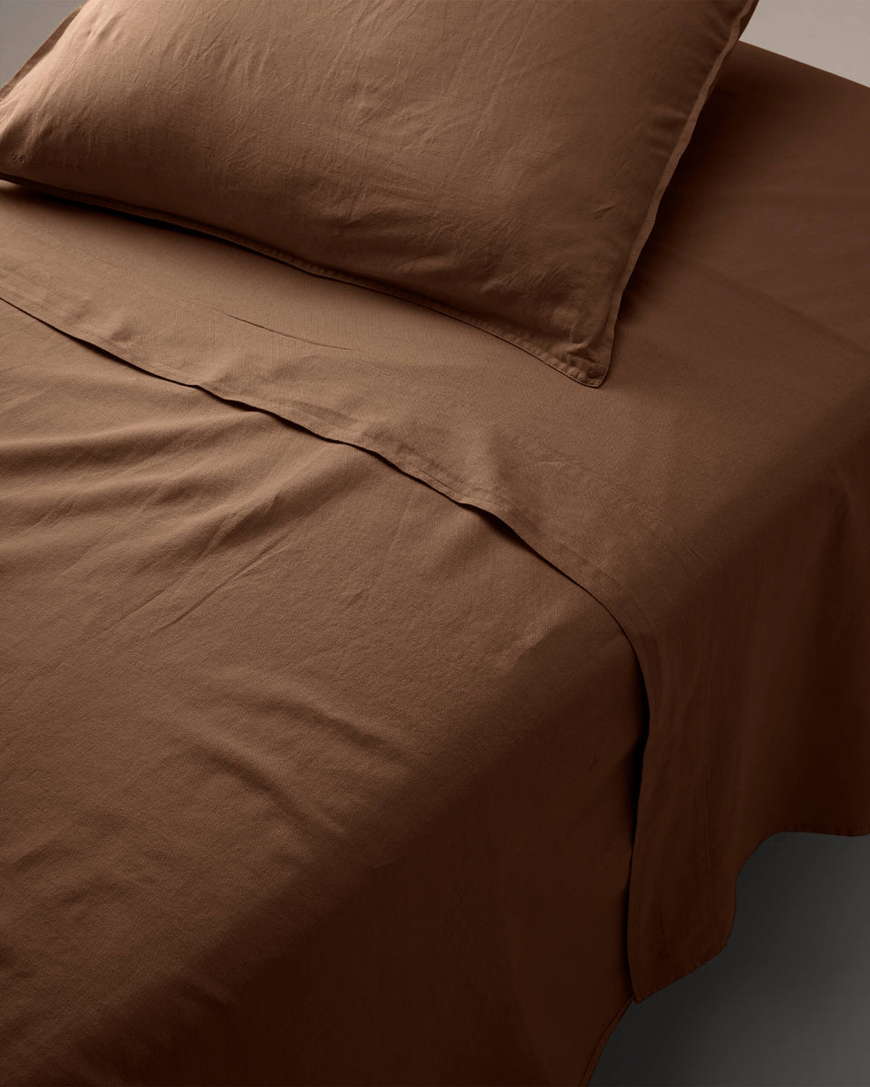 Sheet Linen Dark Brown