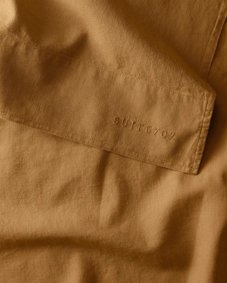 Sheet Linen Khaki Gold