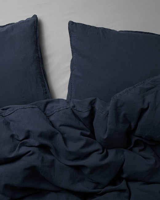 Parure de lit en lin lavé Midnight Blue - SUITE702