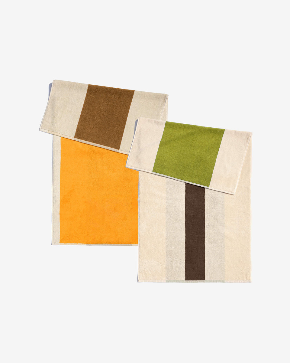 Towel Set Sunny Yellow Brown (2 pcs.)