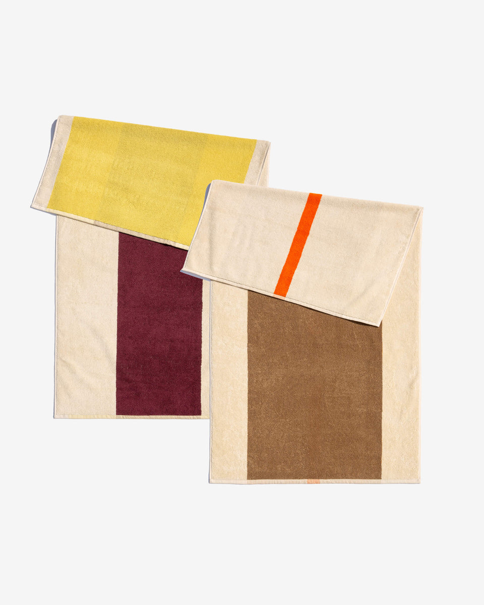 Bath Towel Set Yellow Orange (2 pcs.)