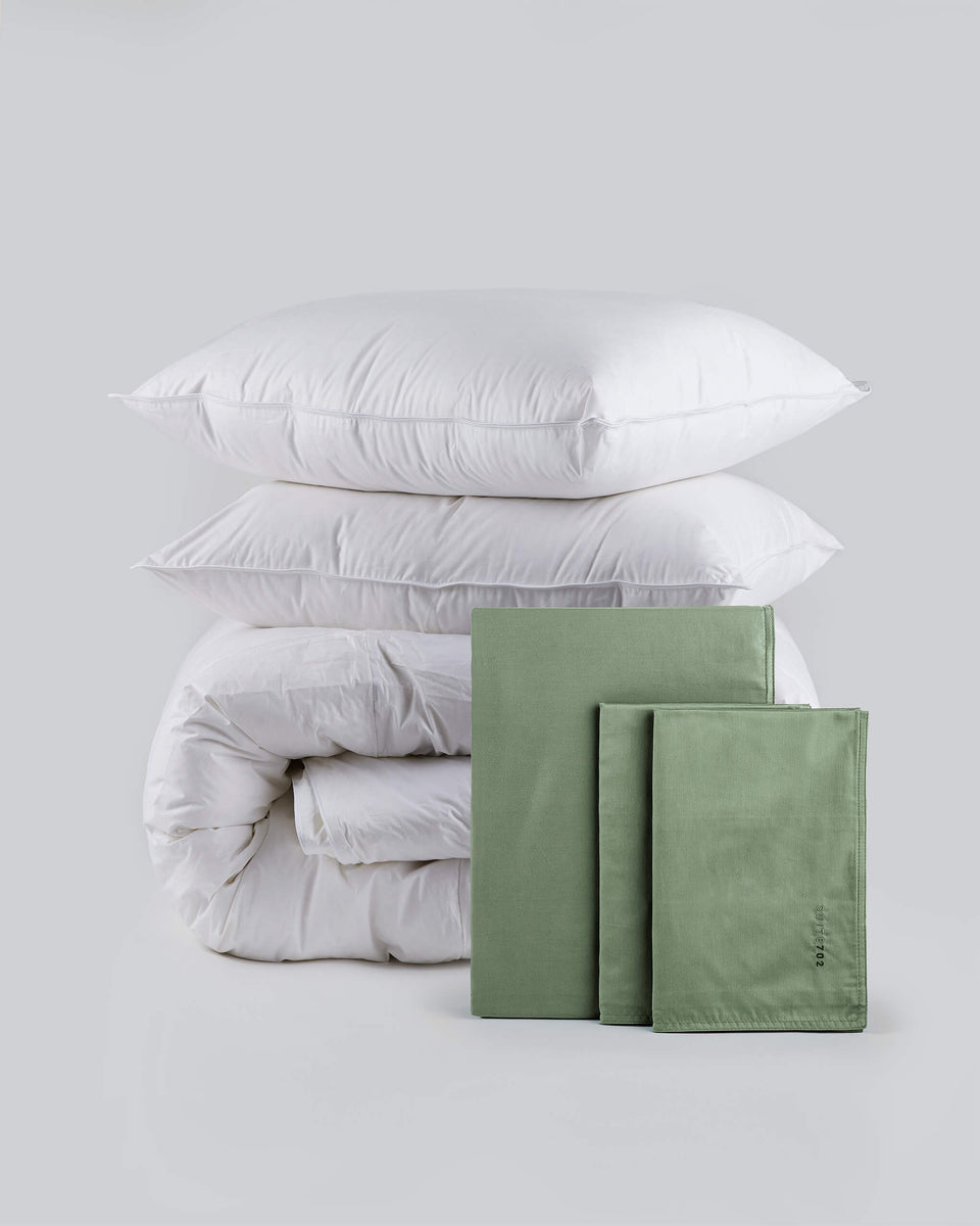 Dons Satijn Bundle Sage Green - SUITE702